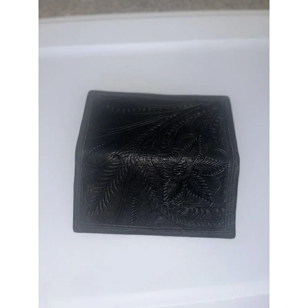 J.L. SALDIVAR hand Tooled Leather Black